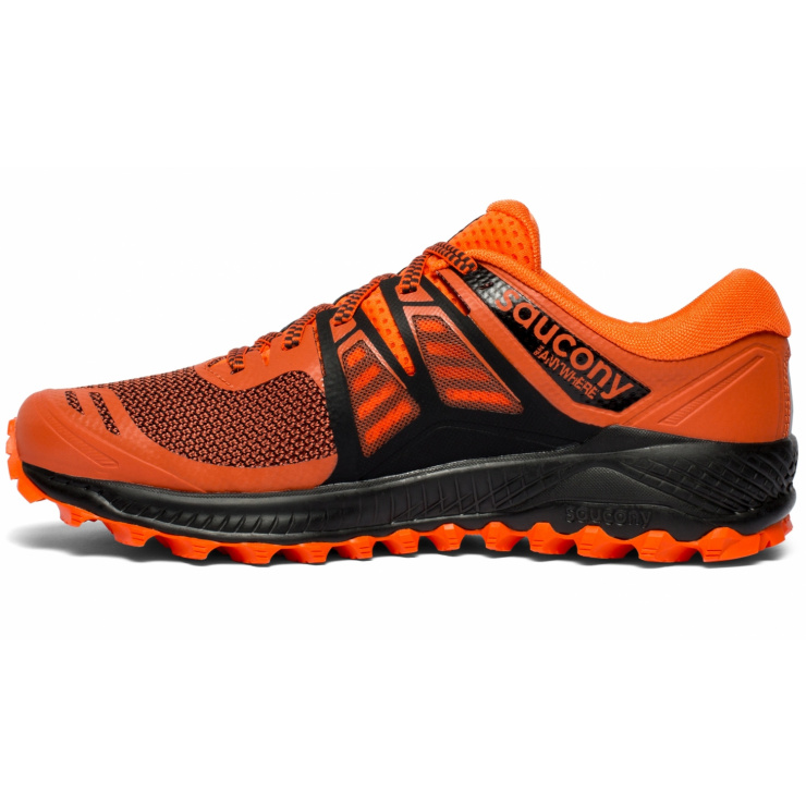 Кроссовки Saucony PEREGRINE ISO Orange/Black (2019) фото 2