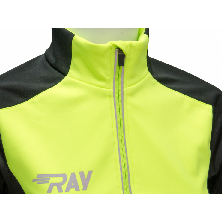 Куртка разминочная RAY WS модель PRO RACE (Women) лимонный/черный с/о молния фото 5