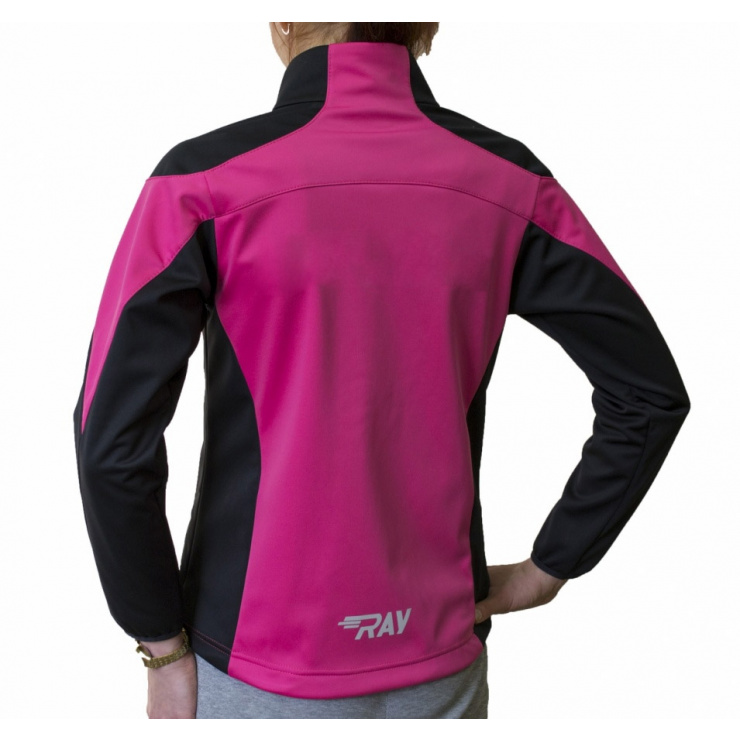 Куртка разминочная RAY WS модель RACE (UNI) малиновый/черный  фото 2