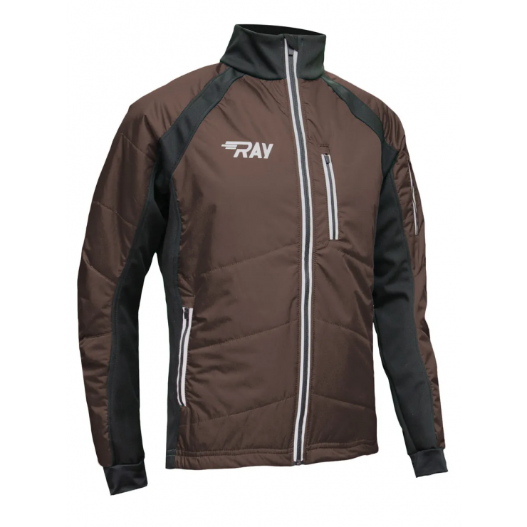 Куртка утеплённая туристическая  RAY  WS модель OUTDOOR (UNI) шоколад/чёрный, с/о фото 1