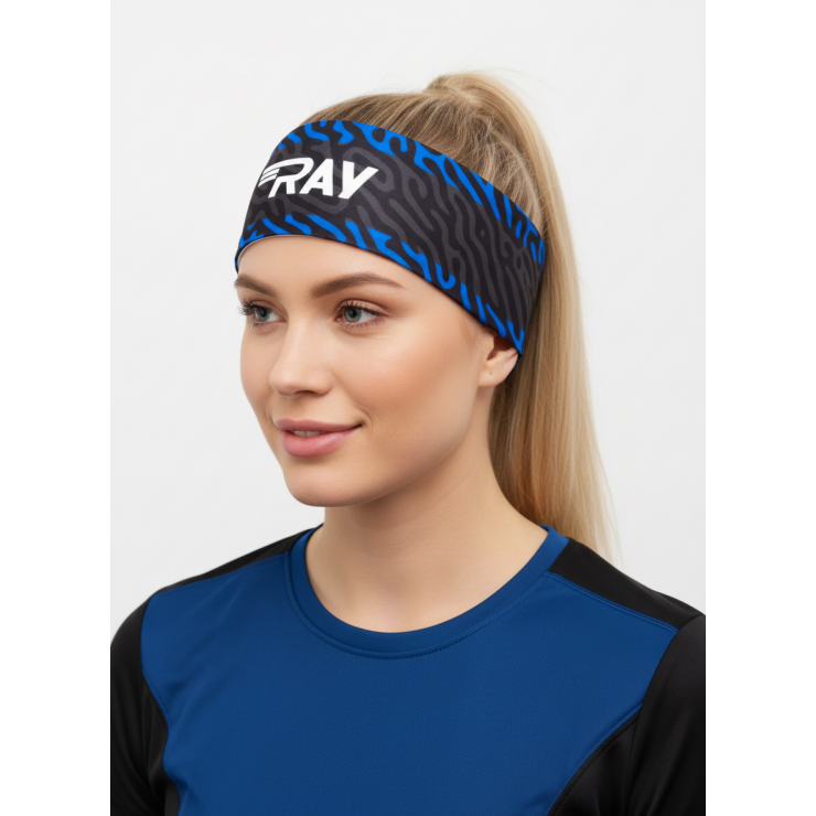 Повязка летняя облегчённая (UNI) принт тигр-синий фото 3