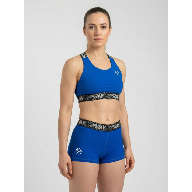 Шорты RAY компрессионные укороченные (Women) василек фото 1