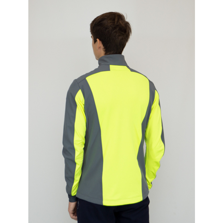 Куртка разминочная RAY WS модель FAVORIT (Men) серый/лимон, молния лимон фото 2