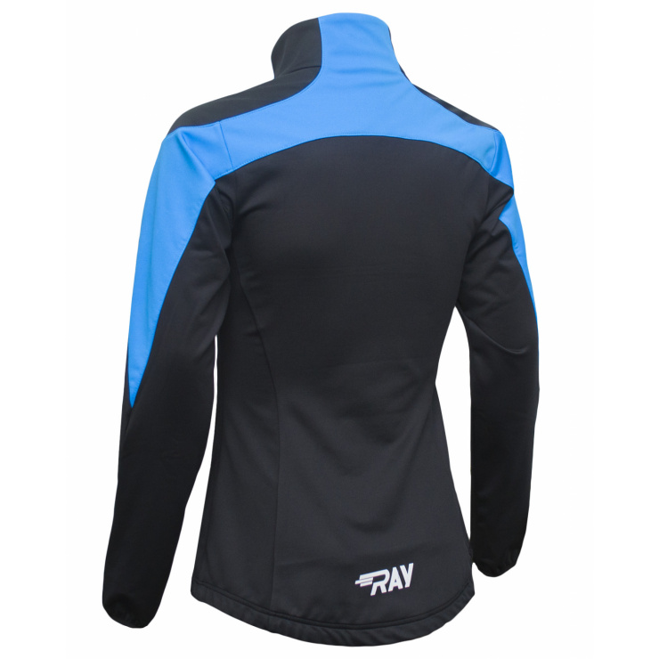 Куртка разминочная RAY WS модель PRO RACE (Woman) голубой/черный фото 2