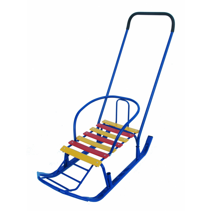 Санки Метеор-3001/Мишутка 1 (узкий полоз) с толкателем фото 1