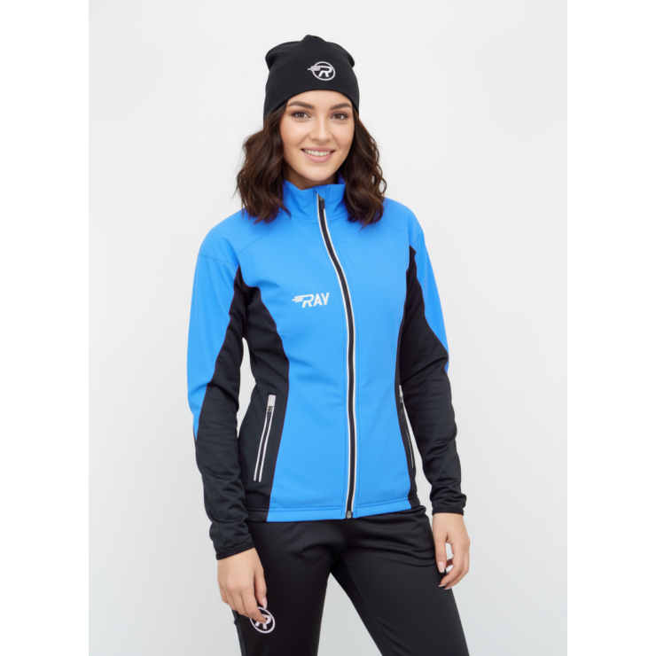 Куртка разминочная RAY WS модель PRO RACE (Women) бирюза/черный с/о молния фото 2
