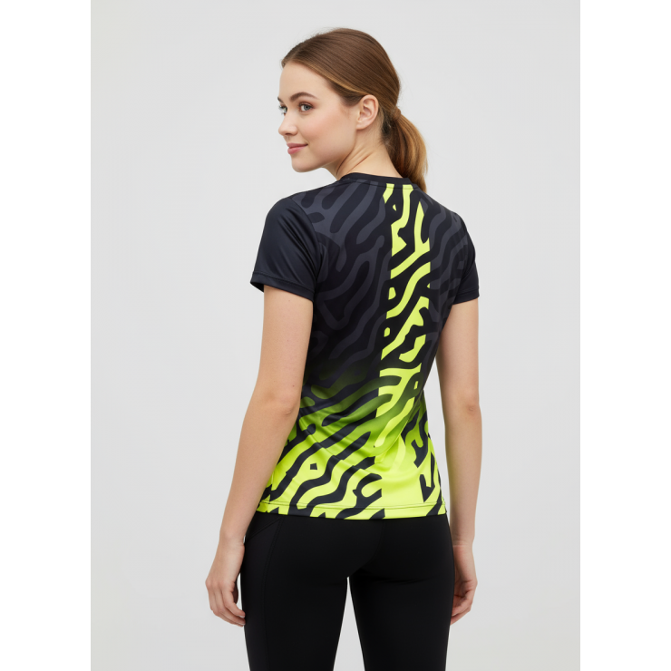 Футболка RAY (Woman) принт тигр лимон/неон фото 2