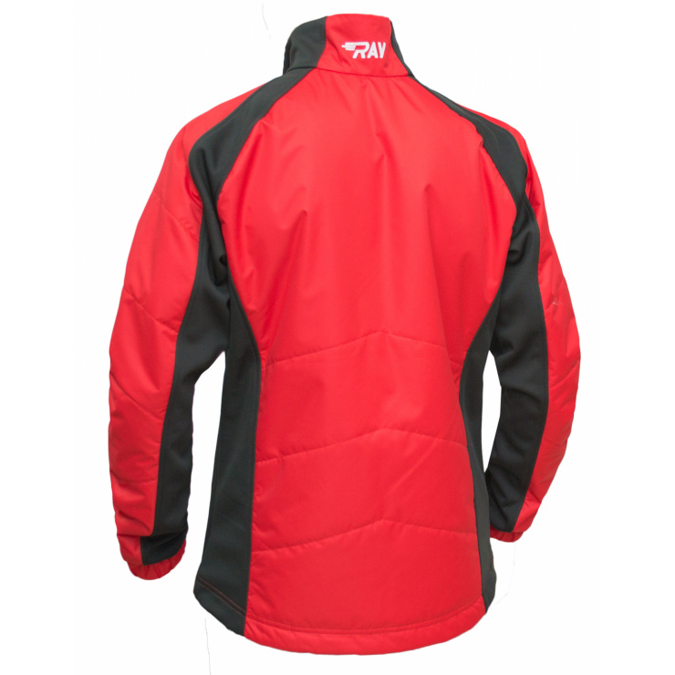 Куртка утеплённая туристическая RAY WS модель OUTDOOR (UNI) красный/чёрный, чёрная молния с/о фото 2