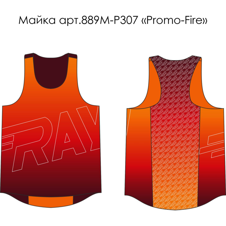 Майка спортивная RAY (Men) принт Promo-Fire фото 5