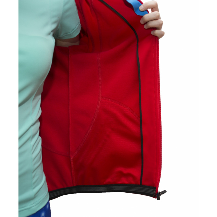 Куртка разминочная RAY WS модель STAR (Woman) красный/голубой белая молния фото 5