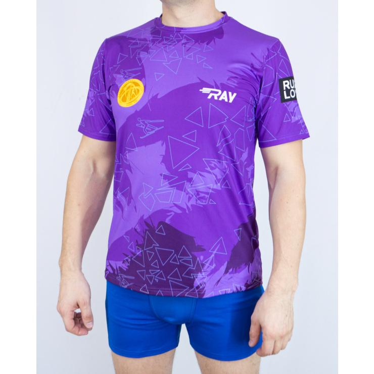 Футболка RAY (Men) принт, фиолетовый фото 1