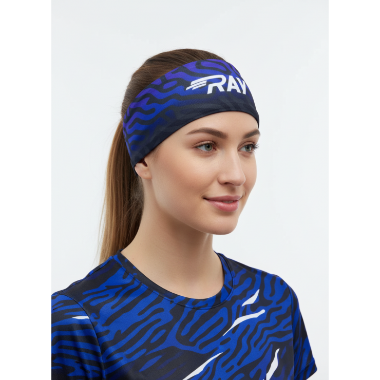 Повязка летняя облегчённая (UNI) принт тигр-фиолетовый фото 2