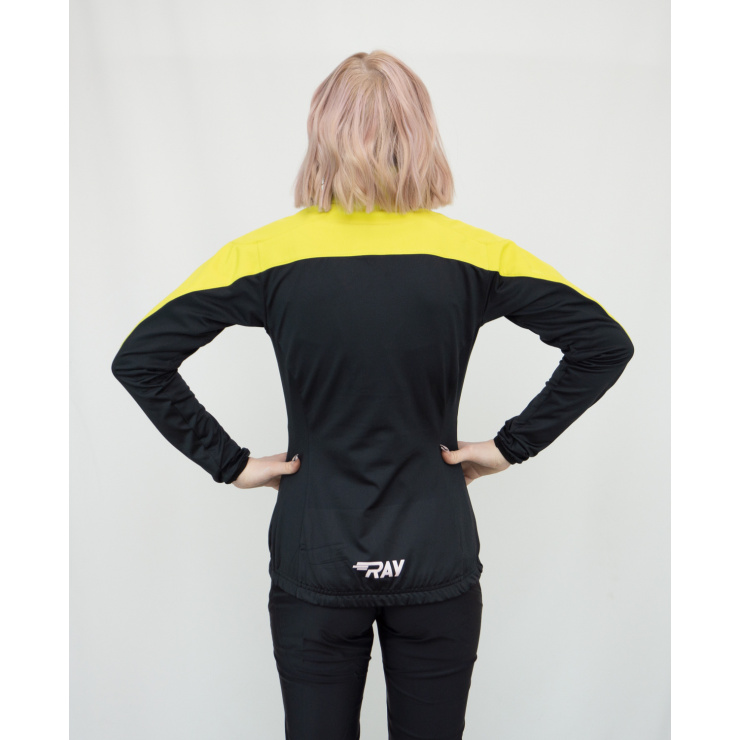 Куртка разминочная RAY WS модель PRO RACE (Women) желтый/черный с/о молния фото 4