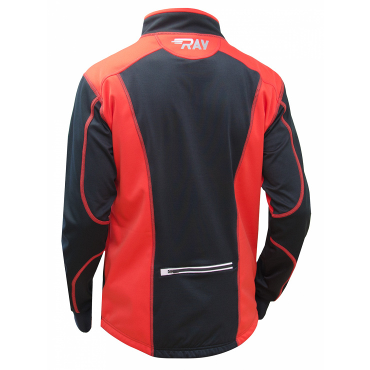 Куртка разминочная RAY WS модель STAR (Kids) черный/красный красный шов фото 2