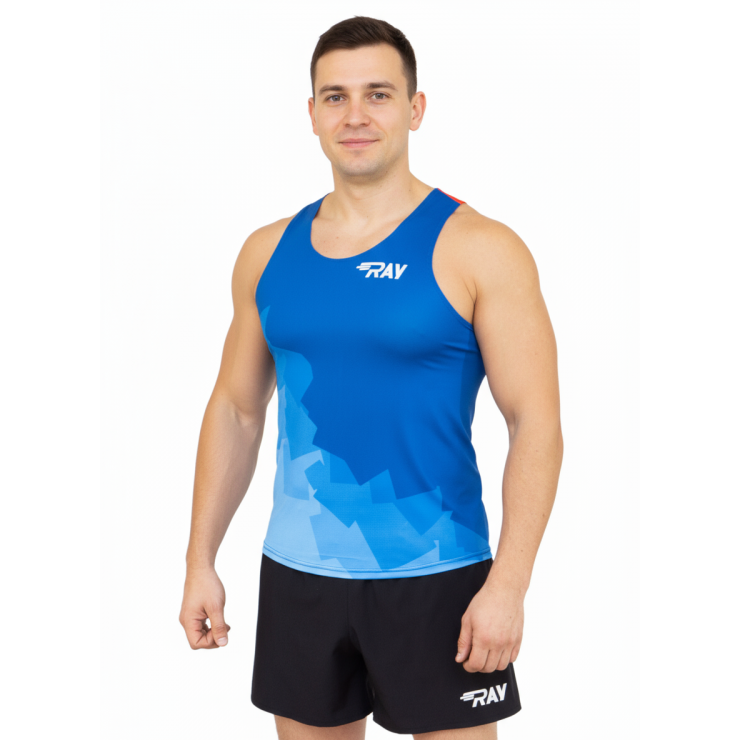Майка спортивная RAY (Men) принт "Ice-blue" фото 1