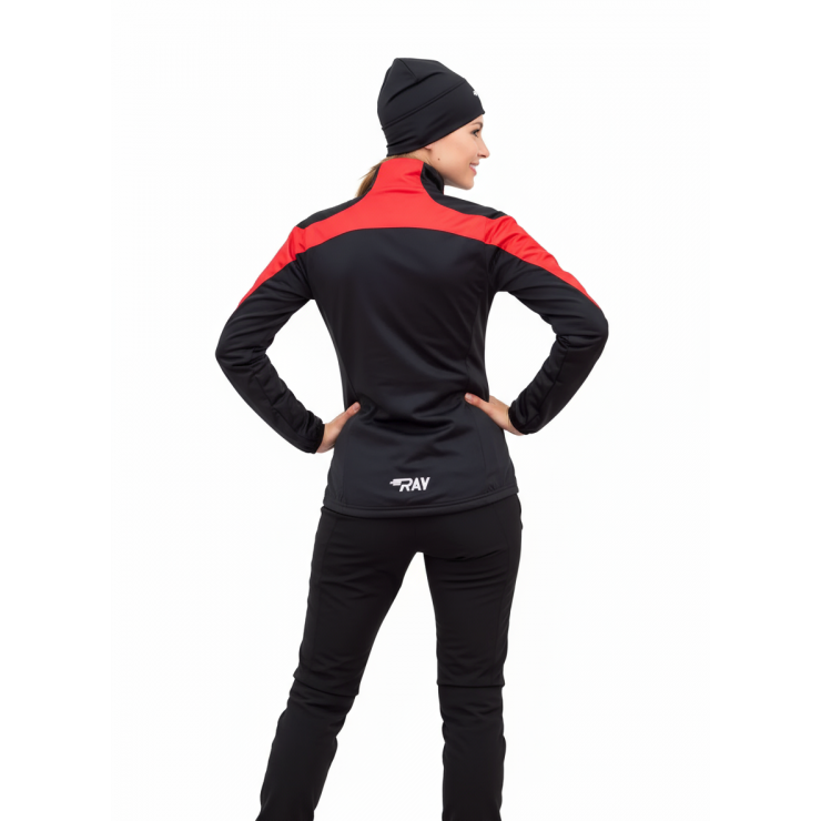Куртка разминочная RAY WS модель PRO RACE (Woman) красный/черный фото 5