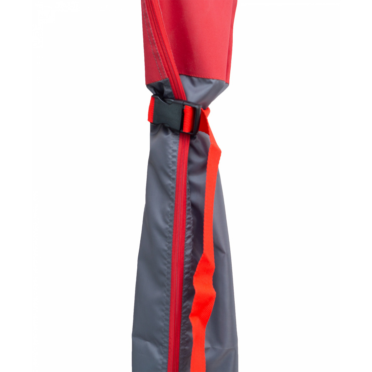 Чехол для лыж RAY облегченный на молнии серый/красный фото 6