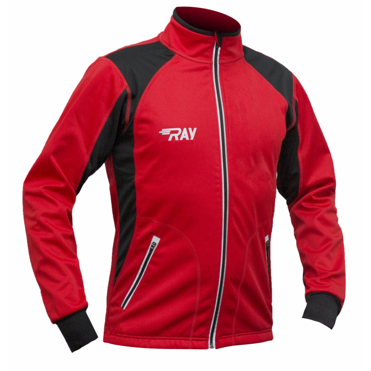 Куртка разминочная RAY WS модель STAR (Kids) красный/черный красный шов фото 1