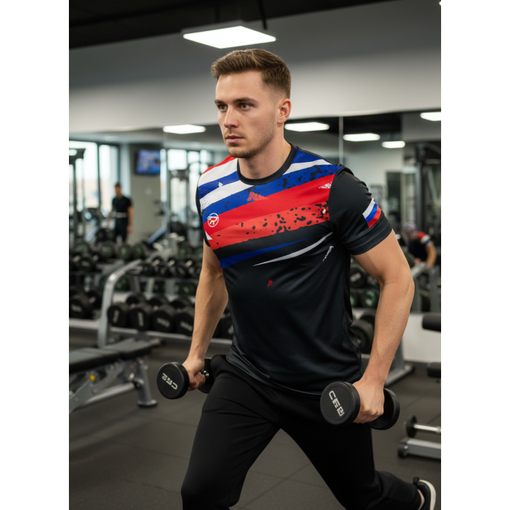 Футболка RAY (Men) принт RUS чёрный фото 4