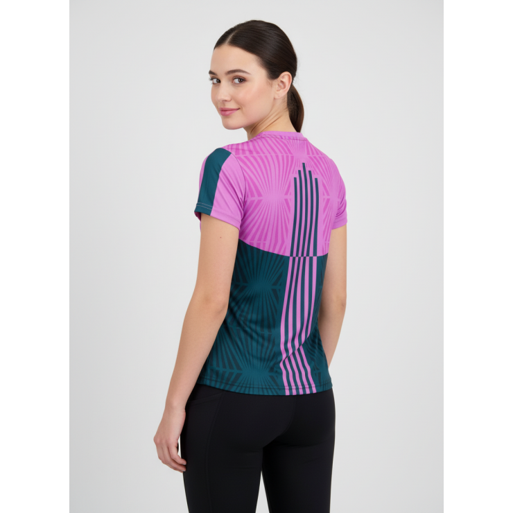 Футболка RAY (Woman) принт фуксия фото 2
