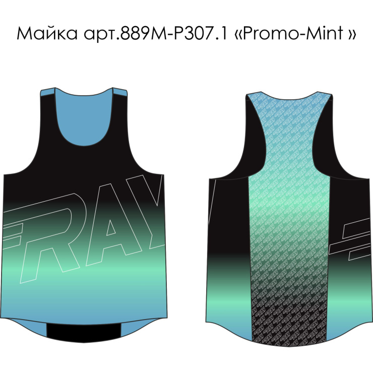 Майка спортивная RAY (Men) принт Promo-Mint фото 5