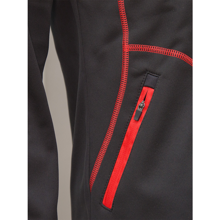 Куртка разминочная RAY WS модель STAR (Kids) черный/черный красный шов фото 3