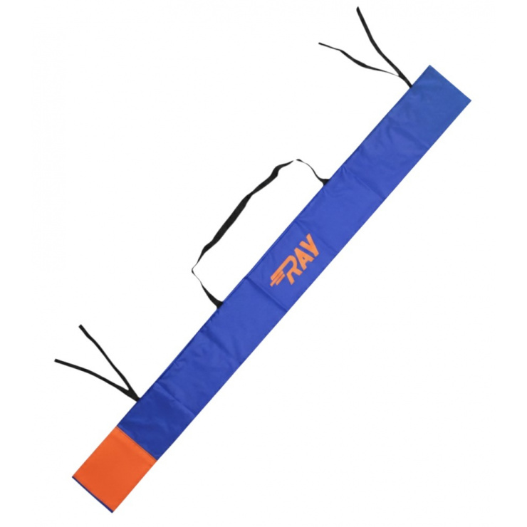 Чехол для лыж RAY облегченный синий, оранжевый, лого оранж фото 1