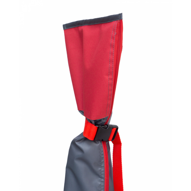 Чехол для лыж RAY облегченный на молнии серый/красный фото 5