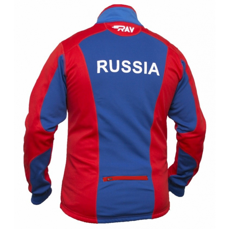 Куртка разминочная RAY WS модель STAR (UNI) красный/синий красная молния  фото 1