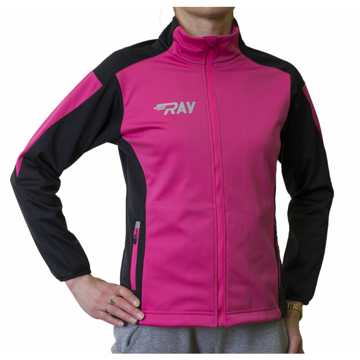 Куртка разминочная RAY WS модель RACE (UNI) малиновый/черный  фото 2
