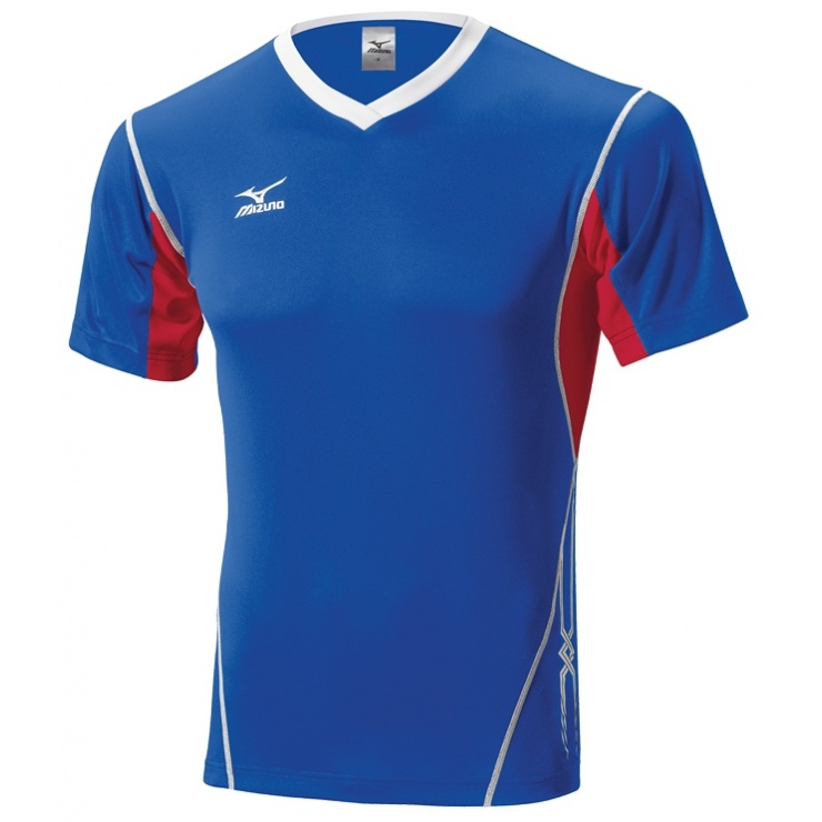 Футболка MIZUNO Premium Top синий/красный/белый фото 1