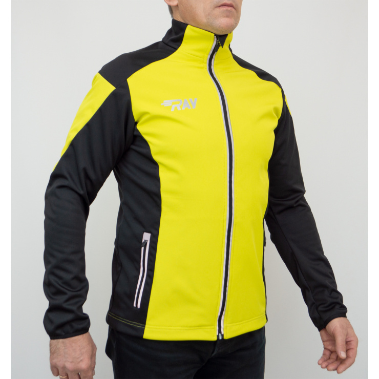 Куртка разминочная RAY WS модель RACE (UNI) желтый/черный с/о молния  фото 3
