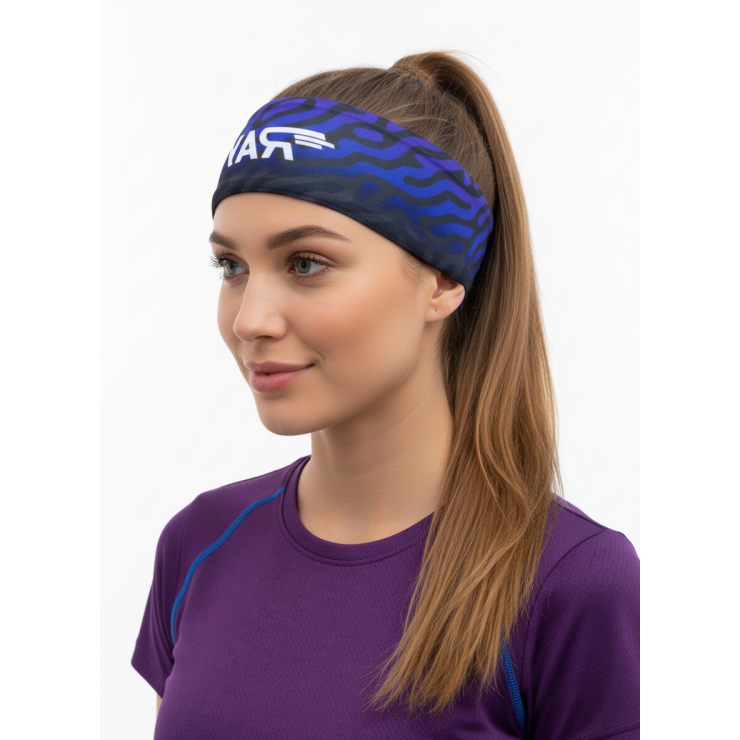 Повязка летняя облегчённая (UNI) принт тигр-фиолетовый фото 3