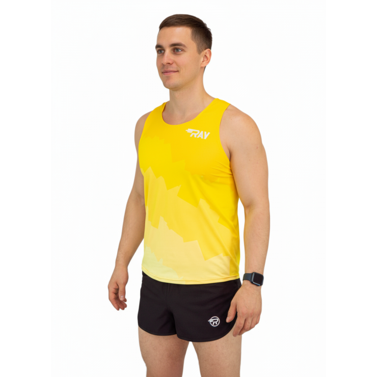 Майка спортивная RAY (Men) принт "Ice-yellow" фото 1