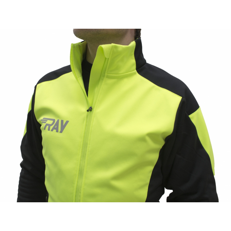 Куртка разминочная RAY WS модель PRO RACE (Men) лимонный/черный фото 3