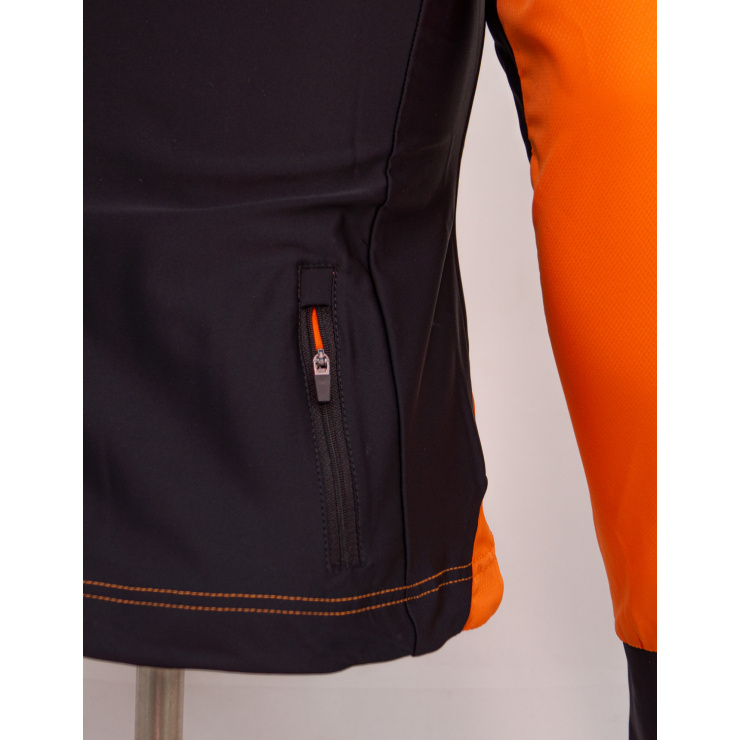 Куртка беговая RAY SPORT (Woman) оранжевый, черный фото 5