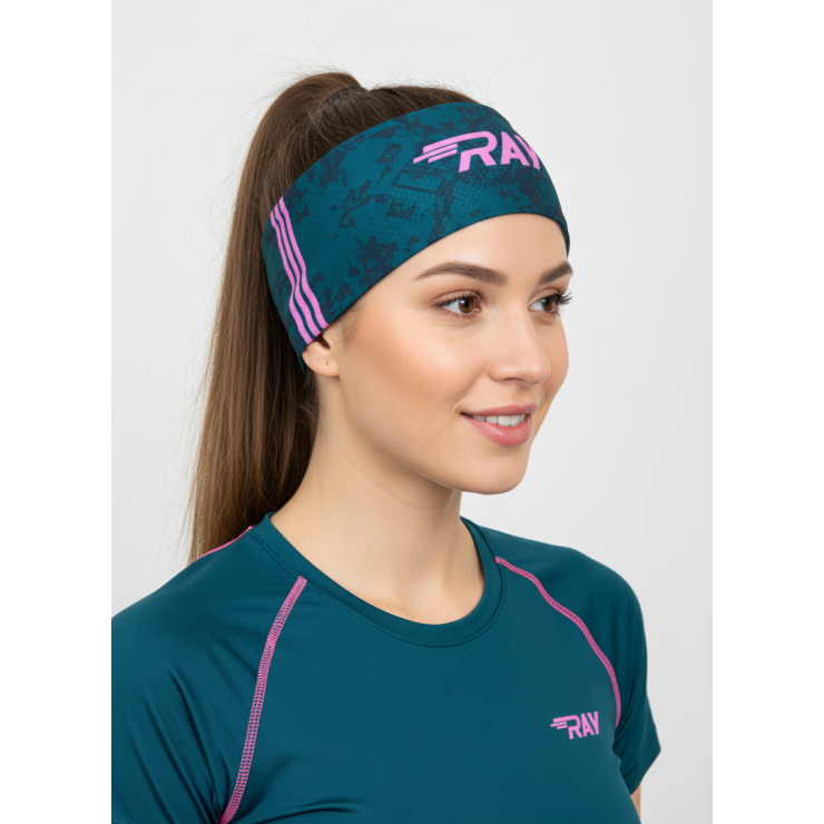 Повязка летняя облегчённая (UNI)  принт Фуксия фото 2