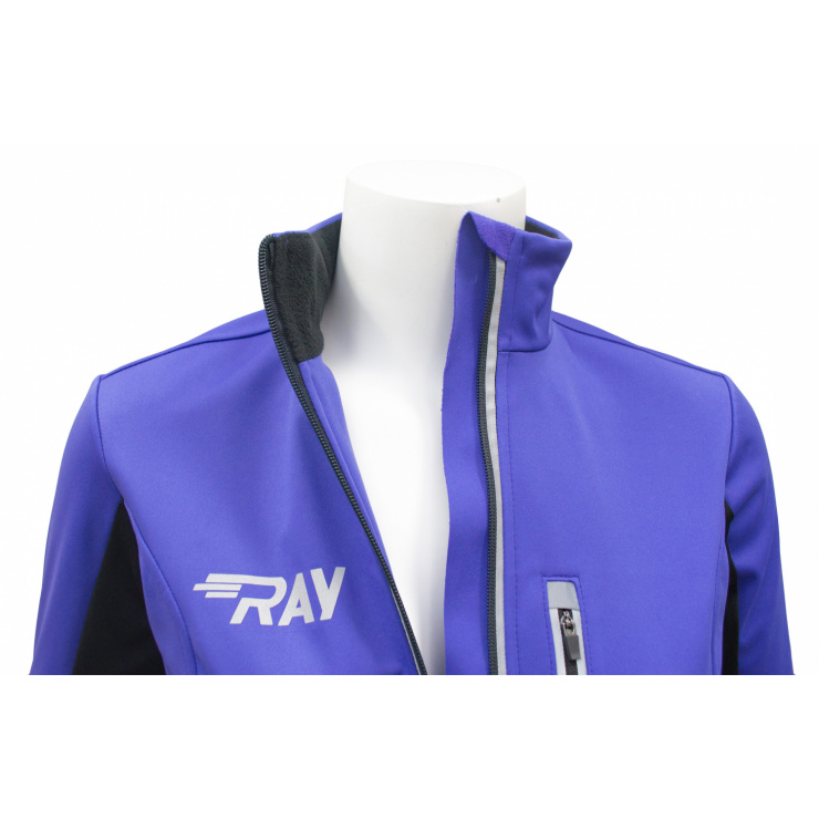 Куртка разминочная RAY WS модель FAVORIT (Woman) фиолетовый/черный фото 4