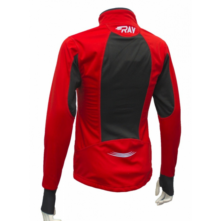 Куртка разминочная RAY WS модель STAR (Kids) красный/черный красный шов фото 2