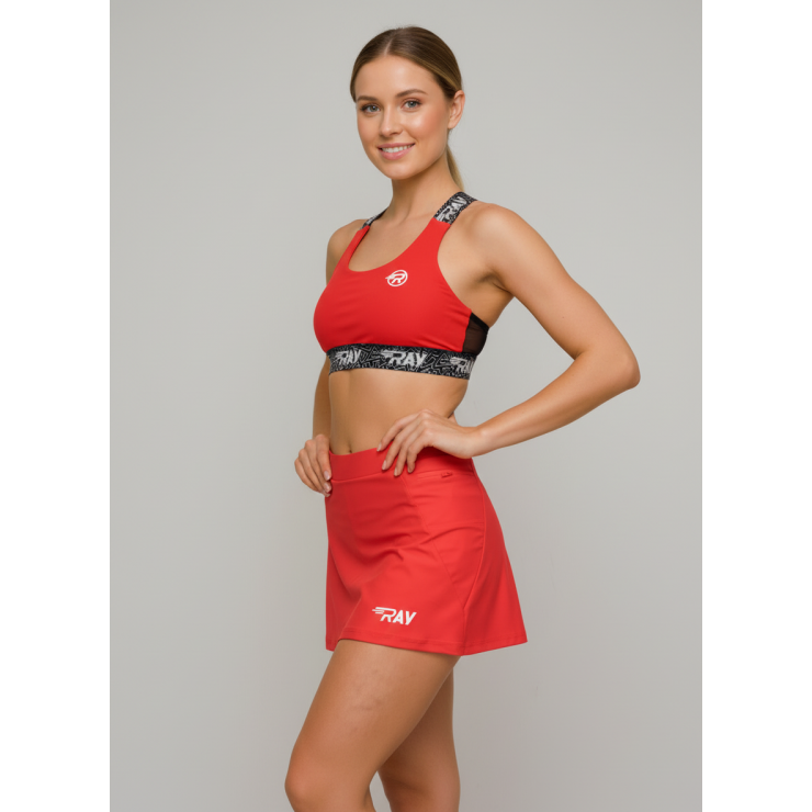 Юбка-шорты RAY (Woman) без отстрочки красный фото 2