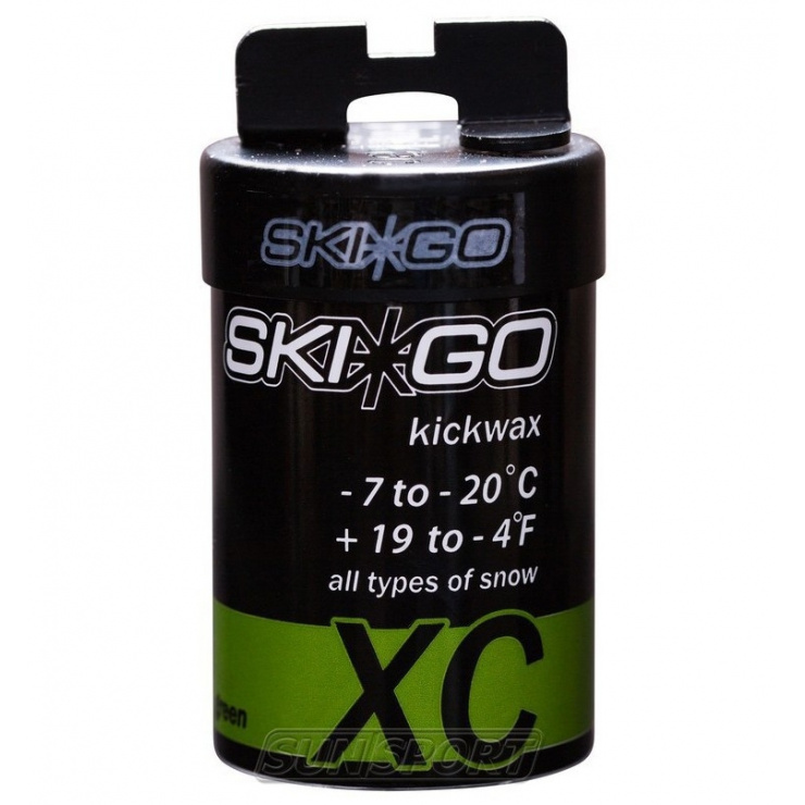 Мазь держания SkiGo XC Kickwax Green -7/-20 45гр. фото 1