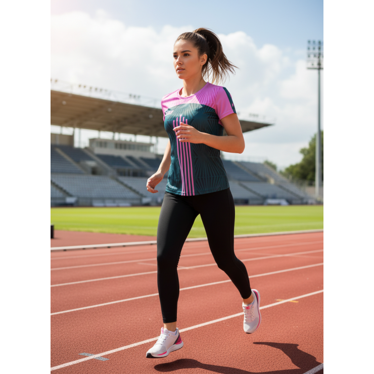 Футболка RAY (Woman) принт фуксия фото 4