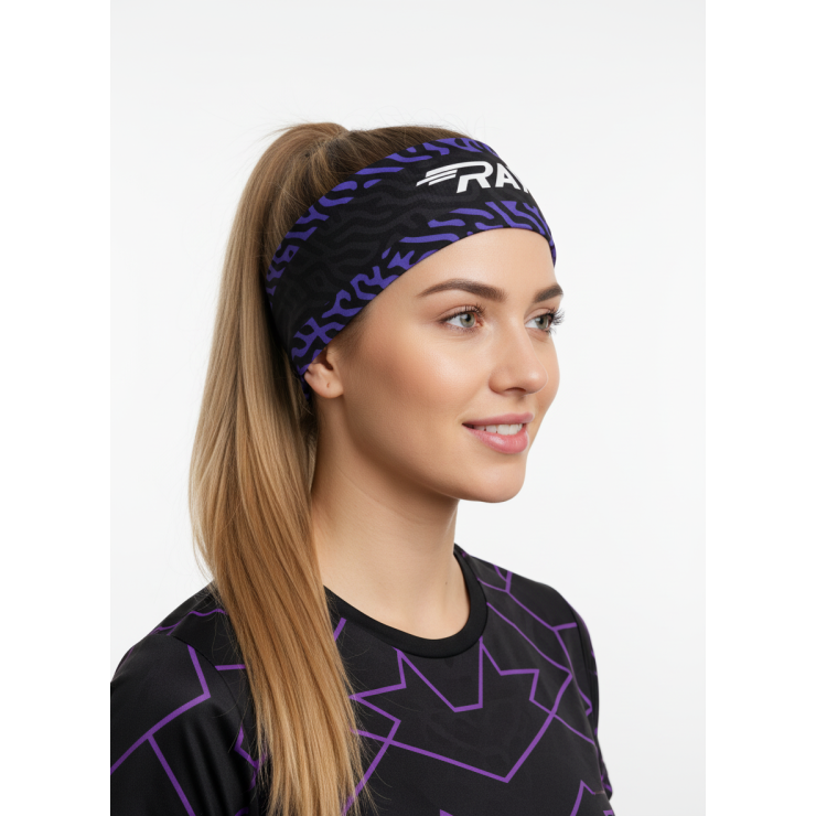 Повязка летняя облегчённая (UNI) принт тигр-фиолетовый фото 2