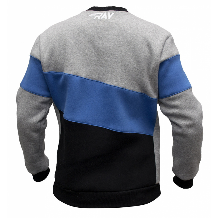 Толстовка спортивная RAY модель INNOV (UNI)  серый/голубой/черный фото 2