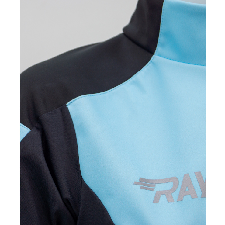 Куртка разминочная RAY WS модель PRO RACE (Woman) голубой/черный фото 2