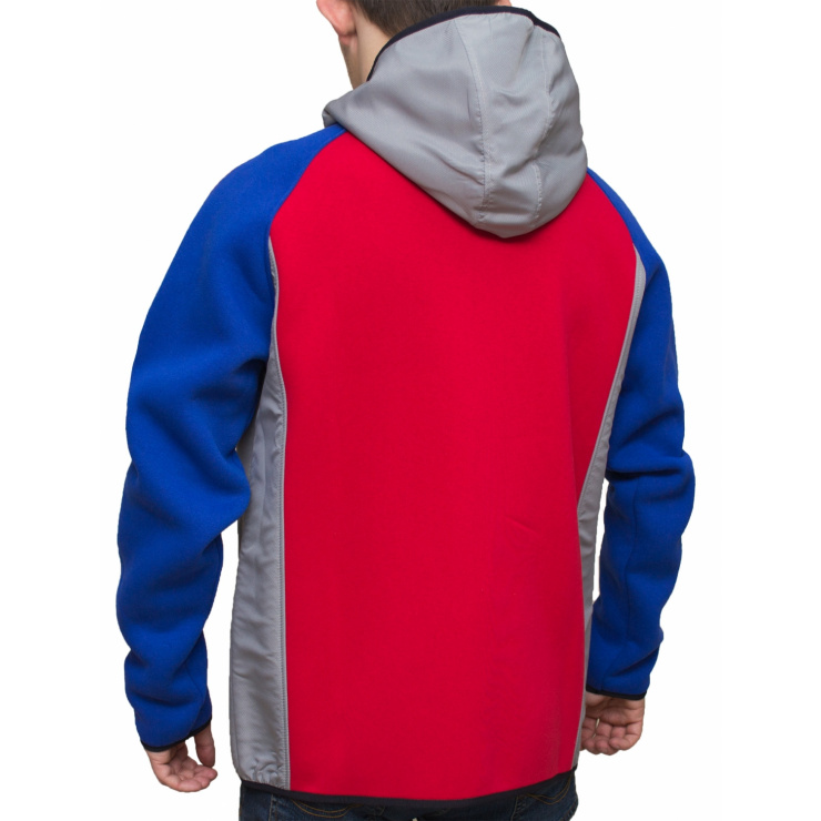 Толстовка спортивная RAY модель NEXT (UNI) с капюшоном, красный/синий/серый фото 2
