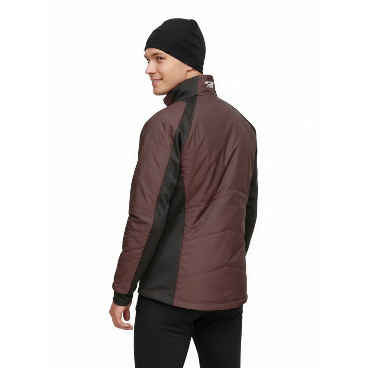 Куртка утеплённая туристическая  RAY  WS модель OUTDOOR (UNI) шоколад/чёрный, с/о фото 3