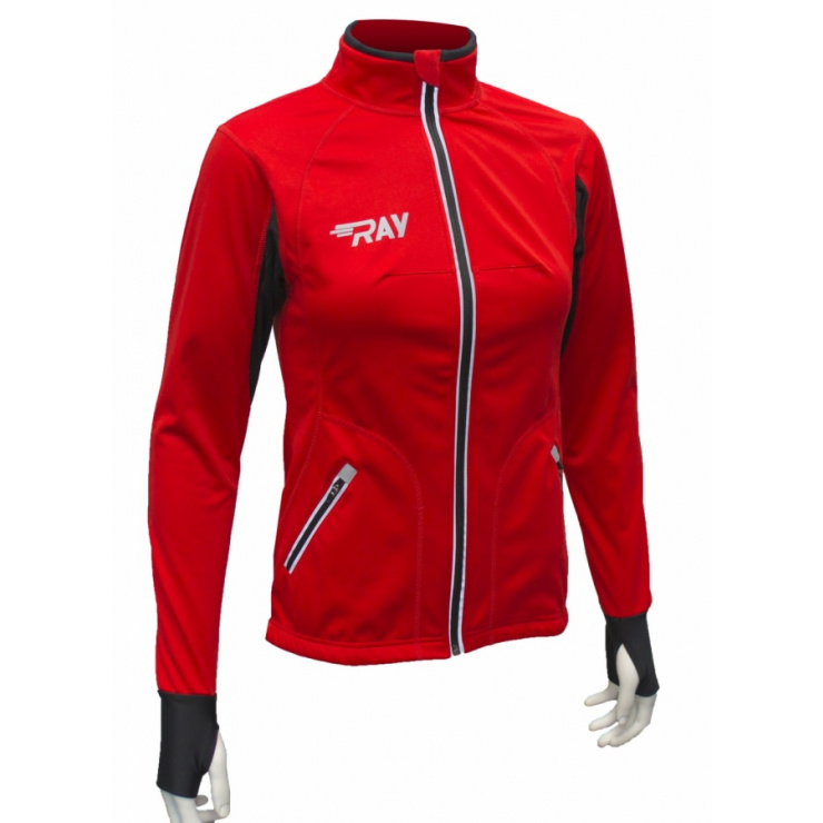 Куртка разминочная RAY WS модель STAR (Kids) красный/черный красный шов фото 1