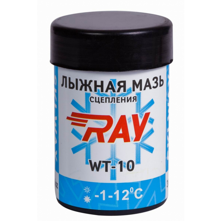 Мазь лыжная RAY WT-10 -1-12°C синтетическая голубая (35г) фото 1