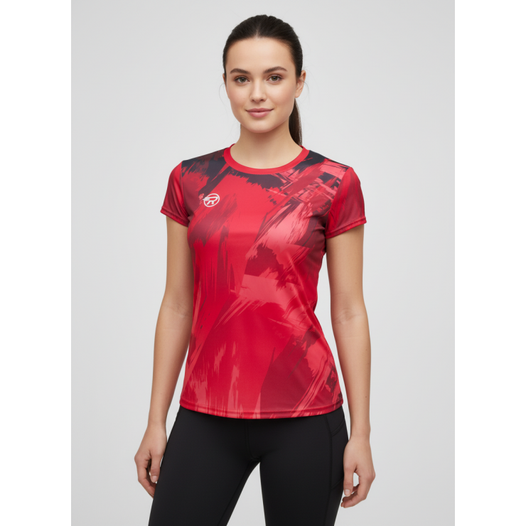 Футболка RAY (Woman) принт STROKES красный фото 1